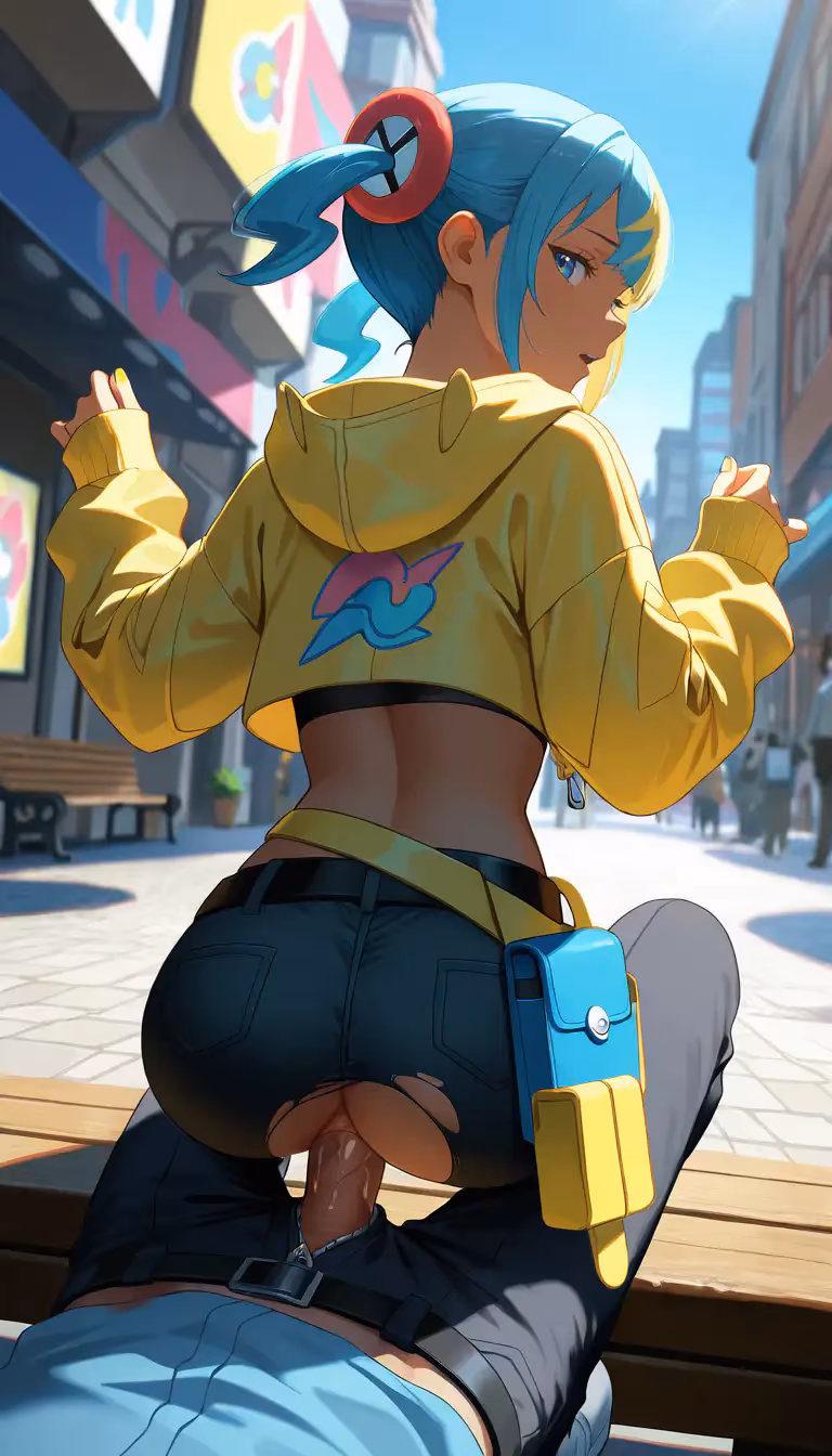 Canari trying a ride on dick in public | Pokémon LEGENDS Z-A — Canari from Pokémon by haremuto (2/14)
