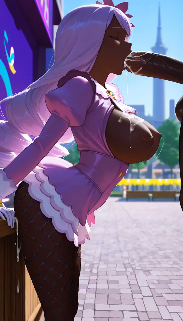 Jacinthe gets stuffed during city ​​break | Pokémon Legends: Z-A — Jacinthe from Pokémon by haremuto (10/14)