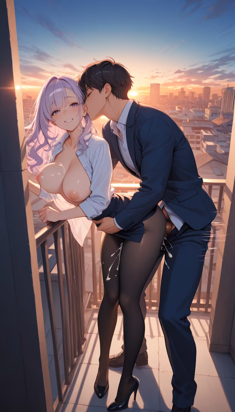 Sumire Kageishi ripped tights on Rooftop — Sumire Kageishi from My Friend's Little Sister Has It In for Me! by haremuto (8/13)