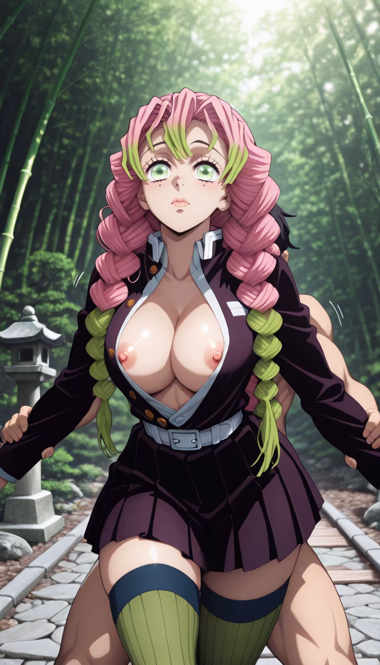 Mitsuri enjoys her free time in the garden — Mitsuri Kanroji from Demon Slayer: Kimetsu no Yaiba by momochan (9/13)