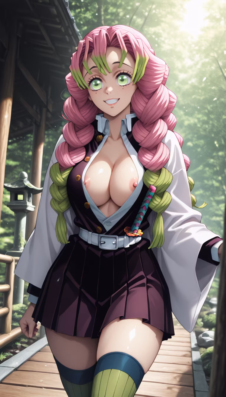 Mitsuri enjoys her free time in the garden — Mitsuri Kanroji from Demon Slayer: Kimetsu no Yaiba by momochan (8/13)